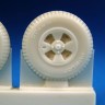 Barracuda Studios BCR48151 British 4-Slot 32' Mainwheels - Block Tread 1/48