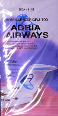 BOA Decals 44115 Bombard. CRJ-700 Adria Airways (BPK) 1/144