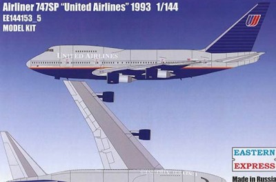Восточный Экспресс 144153-5 Авиалайнер 747SP &quot;United Airlines&quot; 1993 1/144