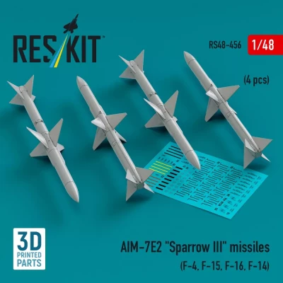 Reskit 48456 AIM-7E2 'Sparrow III' missiles (4 pcs.) 1/48