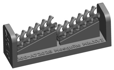 Art Scale 200-A72028 de Havilland Mosquito Mk.XVI exhaust 1/72