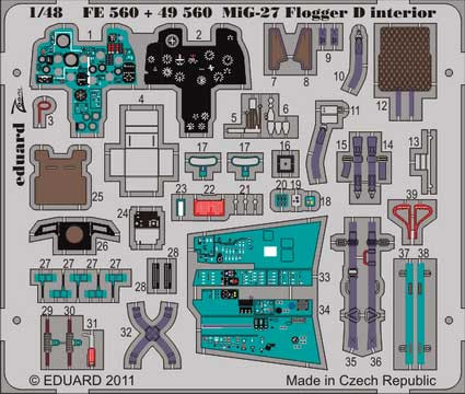 Eduard FE560 MiG-27 Flogger D interior S.A.