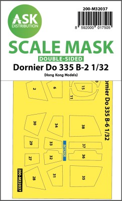 Art Scale 200-M32037 Dornier Do-335B-2 canopy frame paint masks (inside &amp; outside) 1/32