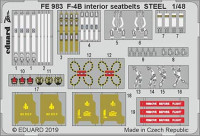 Eduard FE983 1/48 F-4B interior seatbelts STEEL (ACAD)