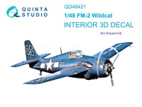 Quinta Studio QD48421 FM-2 Wildcat (Eduard) 3D Декаль интерьера кабины 1/48