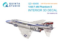 Quinta studio QD+48486 F-4N Phantom II (Academy) 3D Декаль интерьера 1/48
