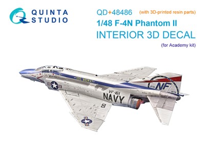 Quinta studio QD+48486 F-4N Phantom II (Academy) 3D Декаль интерьера 1/48