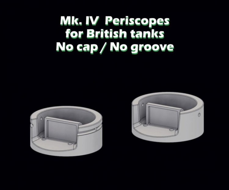 Sbs Model 3D012 Mk.IV Periscopes for British tanks (3D) 1/35