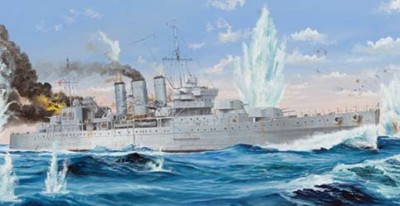 Trumpeter 05353 Британский тяжелый Крейсер Cornwall 1/350