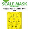 Art Scale 200-M72097 Gloster Meteor F.8/F9 one-sided fit express mask 1/72