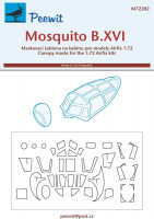 Peewit M72282 Canopy mask Mosquito B.XVI (AIRFIX) 1/72