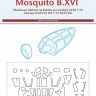 Peewit M72282 Canopy mask Mosquito B.XVI (AIRFIX) 1/72