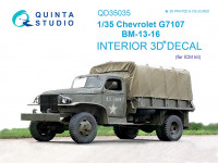 Quinta Studio QD35035 Chevrolet G7107 (для модели ICM) 3D Декаль интерьера кабины 1/35