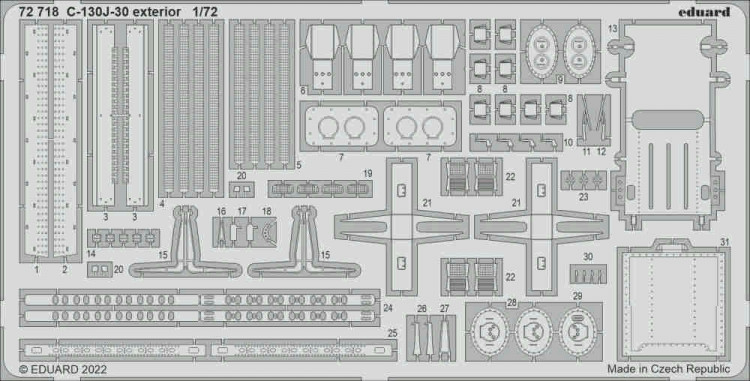 Eduard 72718 SET C-130J-30 exterior (ZVE) 1/72