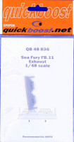 QuickBoost QB48836 Sea Fury FB.11 exhaust (AIRF) 1/48