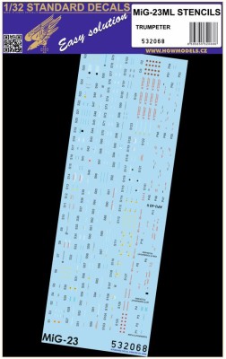 HGW 532068 Decal MiG-23ML STENCILS (TRUMP) 1/32