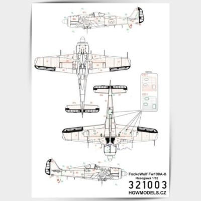 HGW 321003 FW190A-8 Control Surfaces Riveting Set (HAS) 1/32