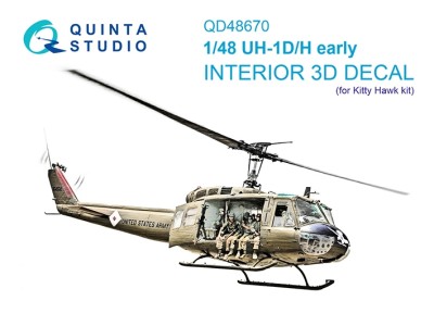 Quinta studio QD48670 UH-1D early/UH-1H early (Kitty Hawk) 1/48