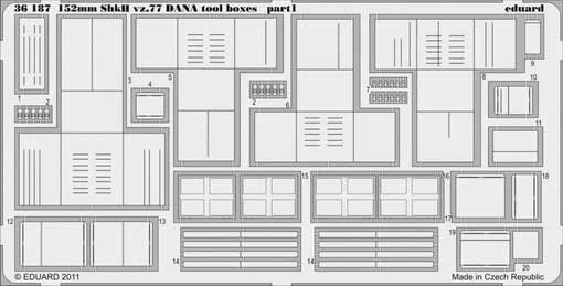 Eduard 36187 152mm ShkH vz.77 DANA tool boxes