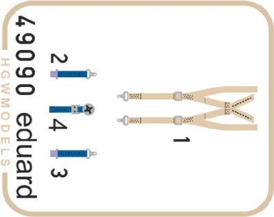 Eduard 49090 Mirage IIIC seatbelts SUPERFABRIC