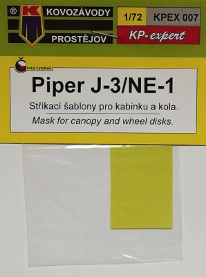 Kovozavody Prostejov EX007 Canopy&amp;wheel mask Piper J-3/NE-1 1/72