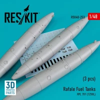 Reskit U48253 Rafale Fuel Tanks RPL 701 (1250L) (3 pcs.) 1/48