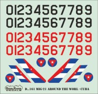 Model Maker Decals D48161 Mikoyan MiG-21 Around The World Cuba 1/48