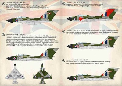 Print Scale 72-370 Gloster Javelin Mk.1/Mk.2 (wet decals) Pt.1 1/72