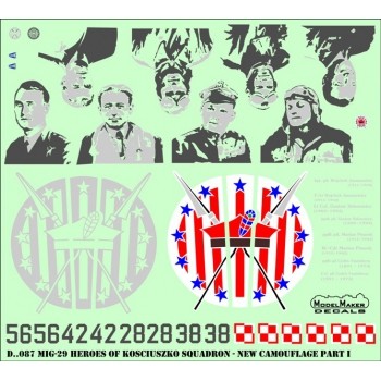 Model Maker Decals D72087 Mikoyan MiG-29M/MiG-29UBM Heroes of Kosciuszko new paint scheme part I 1/72