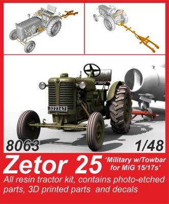 CMK 8063 Zetor 25 'Military w/Towbar for MiG 15/17s' 1/48