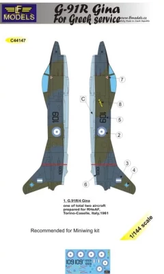 Lf Model C44147 Decals G-91R Gina Greek service 1/144