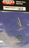 Attack Hobby T72M002 Metal Gun Barrel Panzer II KwK 30 + MG 34 1/72