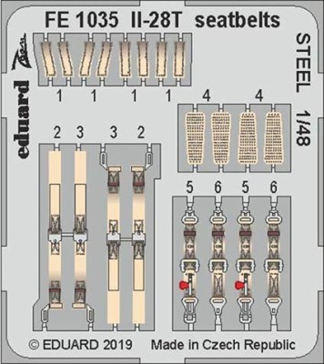 Eduard FE1035 1/48 Il-28T seatbelts STEEL (BOBCAT)