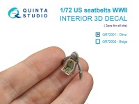 Quinta studio QR72001 Комплект ремней для самолета ВВС США, хаки, ВМВ (2 шт) 1/72