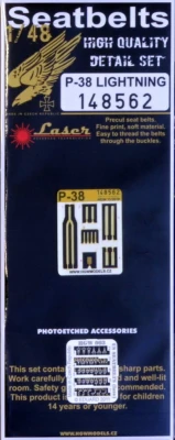 HGW 148562 Seatbelts P-38 Lightning (laser) 1/48