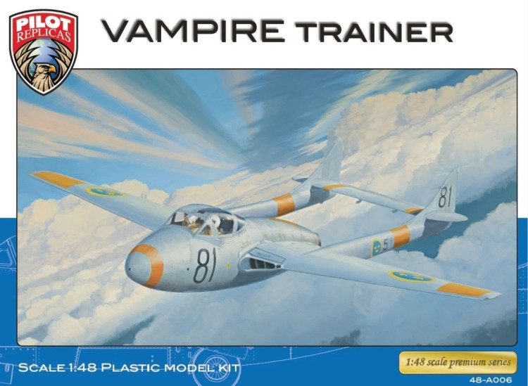 Pilot Replicas PR48A006 J28 Vampire FB50 Swedish Air Force 1/48