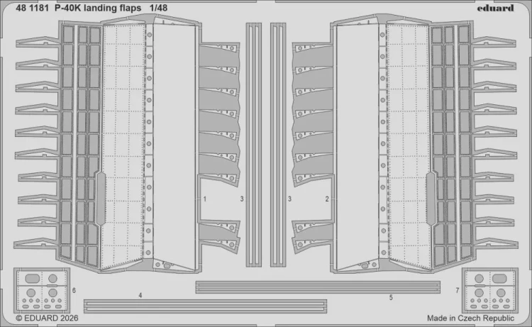 Eduard 481181 SET P-40K landing flaps (EDU) 1/48