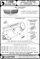 Master 48193 P-51 Mustang car.air filter c.RAF louvr.A(MG) 1/48