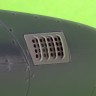 Master 48193 P-51 Mustang car.air filter c.RAF louvr.A(MG) 1/48