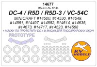 KV Models 14677 DC-4 / R5D / R5D-3 / VC-54C (MINICRAFT #14500, #14530, #14549, #14561, #14497, #14552, #14614, #14635, #14673, #14717, #14523, #14568) + маски на диски и колеса Minicraft US 1/144