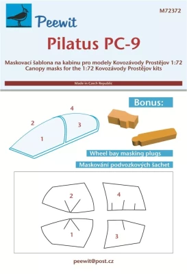 Peewit M72372 Canopy mask Pilatus PC-9 (KP) 1/72