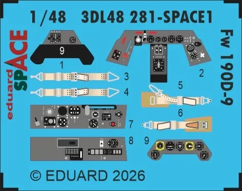 Eduard 3DL48281 Fw 190D-9 SPACE (MINA) 1/48