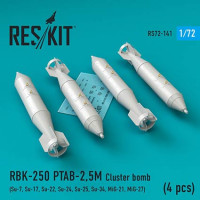 Reskit RS72-0141 RBK-250 PTAB-2,5M Cluster bomb (4 pcs.) 1/72