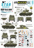 Star Decals 35-C1048 U.S. M4A3E8 Easy Eight. 6th Armored Division M4A3E8 HVSS Sherman 1/35