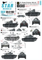 Star Decals 35-C1182 18. Panzer Division # 2. Pz-Regiment 18 / Pz-Abteilung 18. Tauch-Pz.Kpfw.III Ausf.E, Ausf.F and Ausf.H, Befehls-Pz.Kpfw.III Ausf.H, Pz.Kpfw.III Ausf.H 1/35