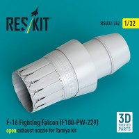 Reskit RSU32-252 F-16 Fight.Falcon (F100-PW-229) exh.noz.(TAM) 1/32