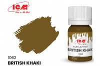 ICM C1062 Британский хаки(British Khaki), краска акрил, 12 мл