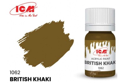 ICM C1062 Британский хаки(British Khaki), краска акрил, 12 мл