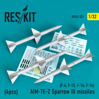 Reskit RS32-0321 AIM-7E-2 Sparrow III missiles (4 pcs.) 1/32