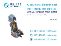 Quinta Studio QR+72035 Катапультное кресло К-36Л (раннее) (для Су-25 до 2007г) (Для всех моделей) 1/72